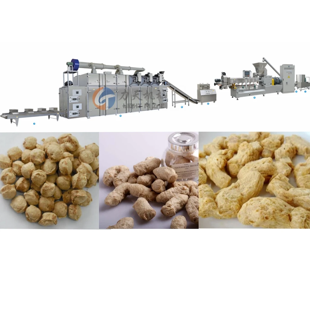TVP/TSP/HMMA Food Processing Production Line Soybean Artificial Soya Chunks Making Machine Soya Protein Machine