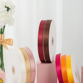 5/8 Inch  Ribbon Single-Sided Continuous for Bouquet Wedding Invitations Christmas Gift Packaging Dual-Face Style Available