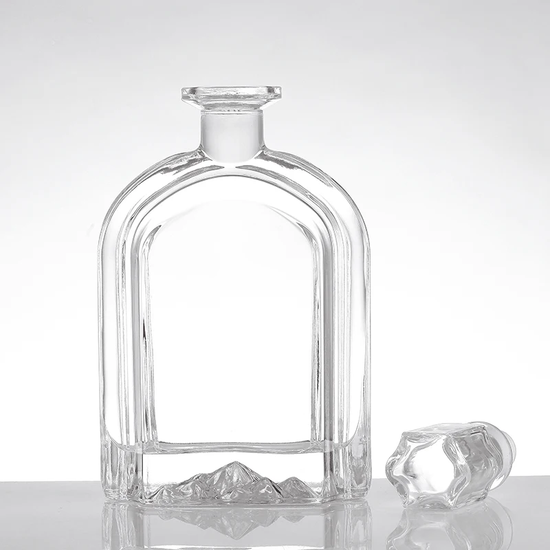 Custom Square 100ml 250ml 300ml 375ml 500ml  Wine Champagne Liquor XO Empty Glass Bottle