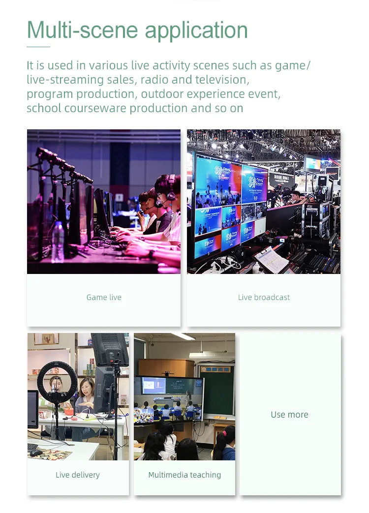 Live Streaming Video Switcher Video Cast Switching & Replay Controller Video Mix Broadcast Switcher Video Splitters & Converters