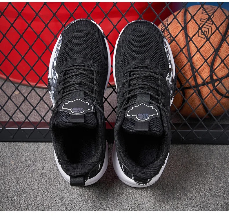 Basketball Shoes High Top Flying Woven Sneakers Breathable