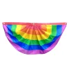 Bandiera arcobaleno con manica rossa