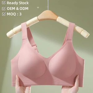 Plus Size Big Breast Women's Underwear Comfortable Breathable No Steel Ring Seamless Bra Wholesale