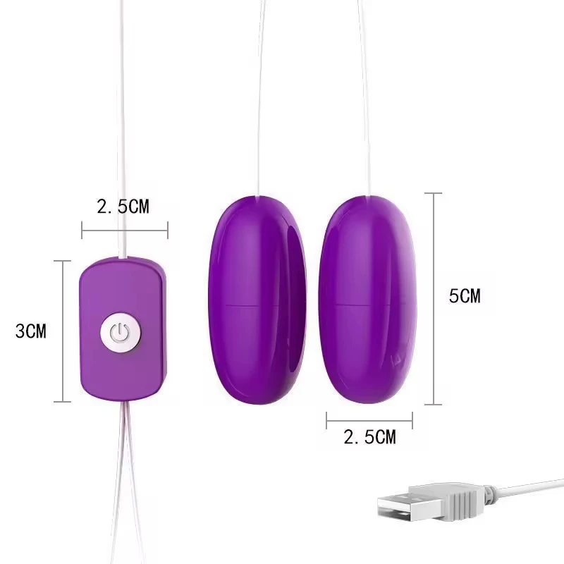 Vibrating egg massager with 12 frequency modes display