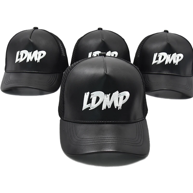 Custom High Quality Men Gorras Embroidery Waterproof Reflective Leather