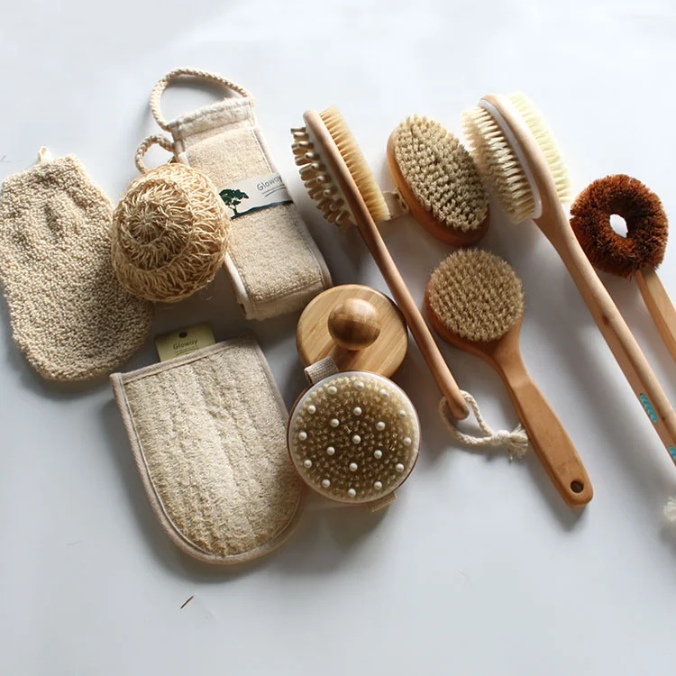 Экологически чистые натуральные щетки для ванны Gloway губка Luffa Loofah Длинная лента тела индивидуальный