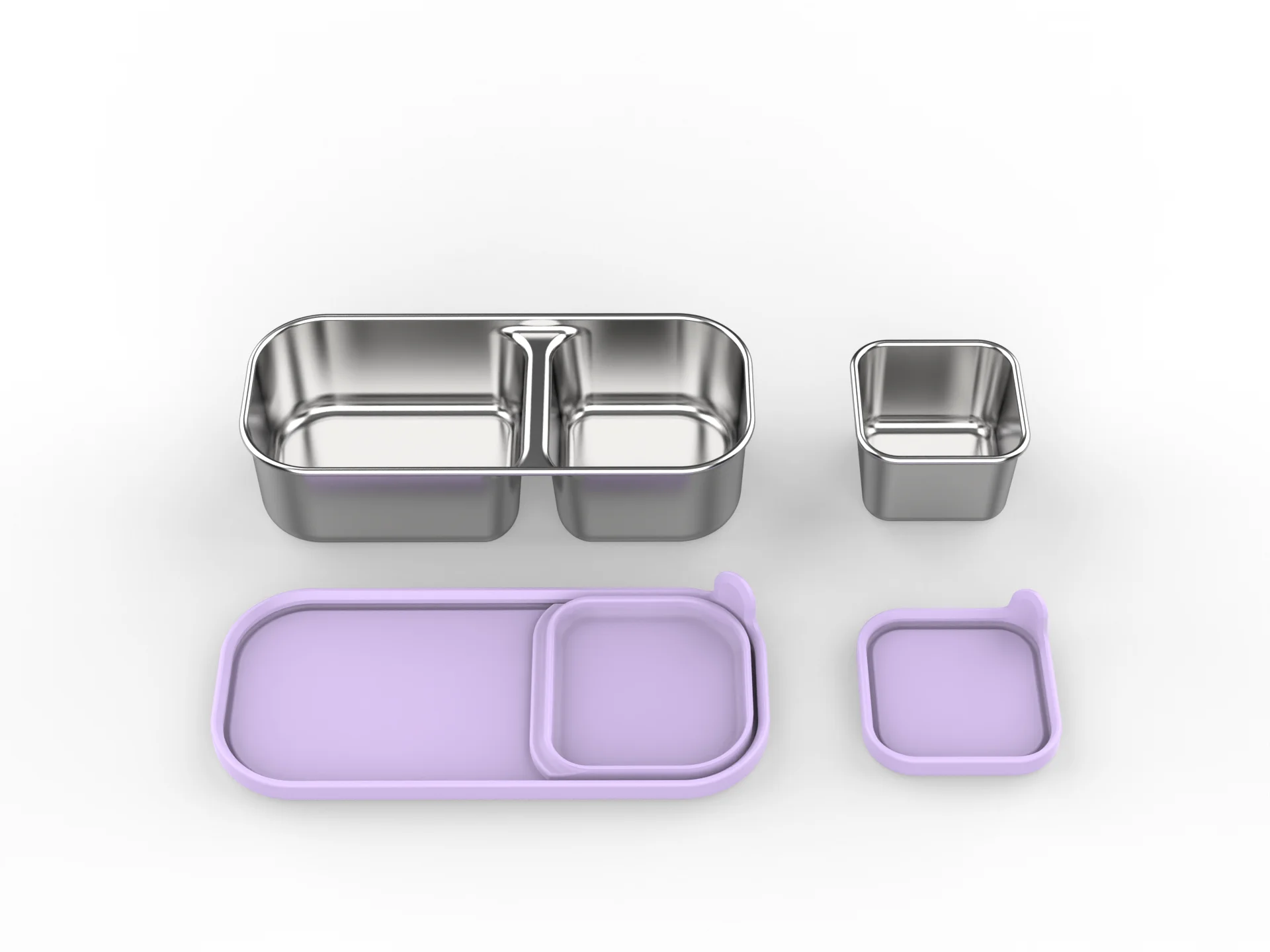 KOLINK 3-Compartment Stainless Steel Bento Box Detail 7