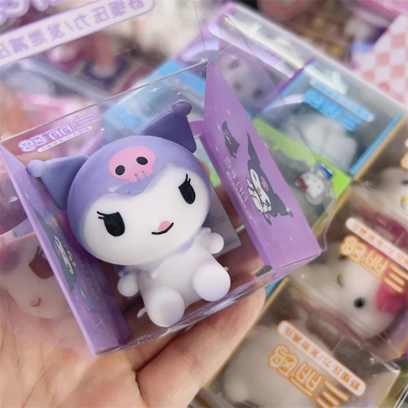Sanrio Fidget Toy Decompression Slow Rebound Toy Kuromi My Melody Stress Relief Fidget Action Figure Mochila Squishy Squeeze Toy