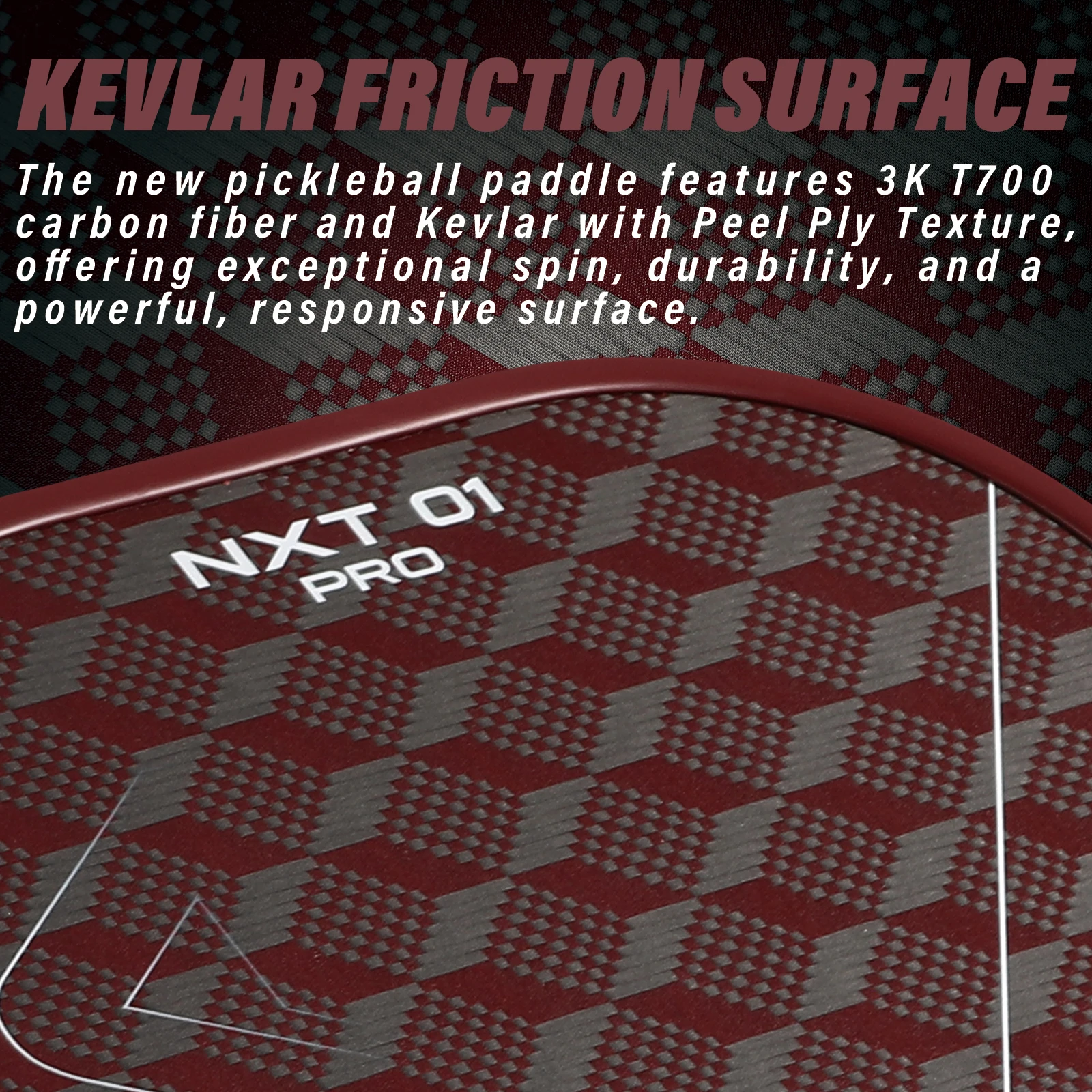 AMASPORT New Tech Kevlar New Design Customizable Sample Testing Available 16MM TItanium 3K T700 Carbon Fiber  Pickleball Paddle