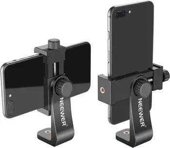 NEEWER Mobile-phone Holder Vertical 360 Degree Horizontal Bracket Tripod Mount Adapter with 1/4inch Thread Smartphone Monopod
