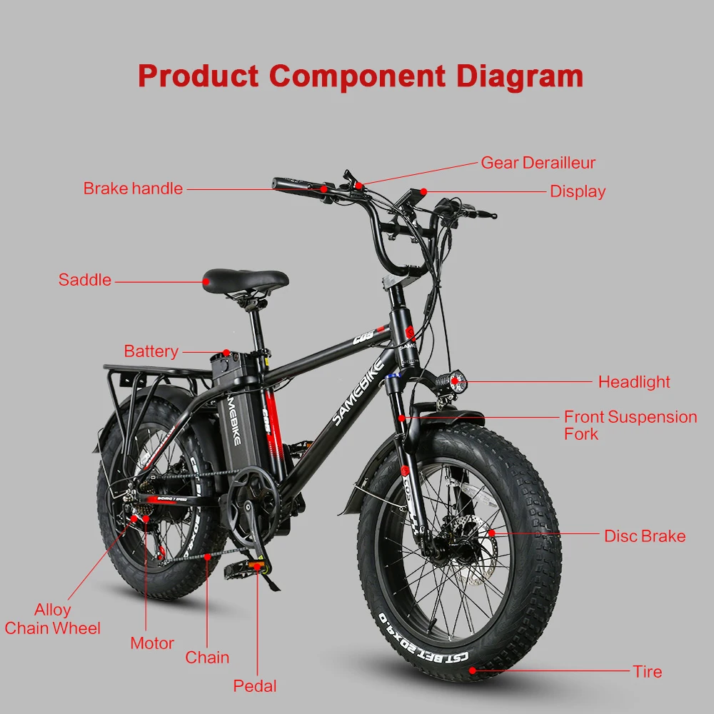 SAMEBIKE 2023 New Modern Bike with 750w Power Fat Tires