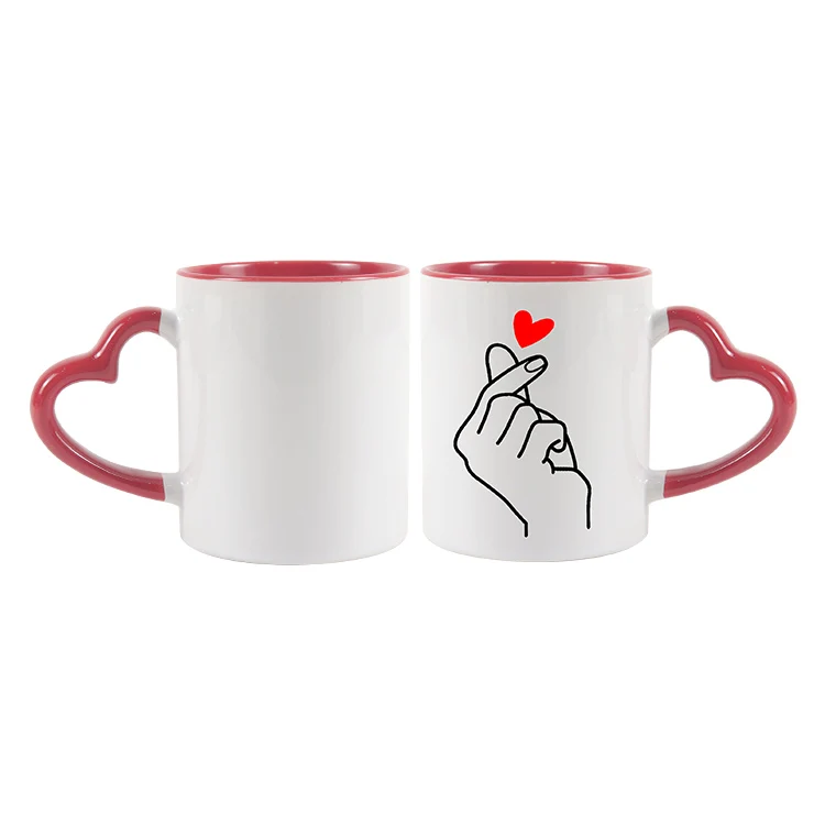 Wholesale Bulk 11 oz Ceramic Heart Mugs