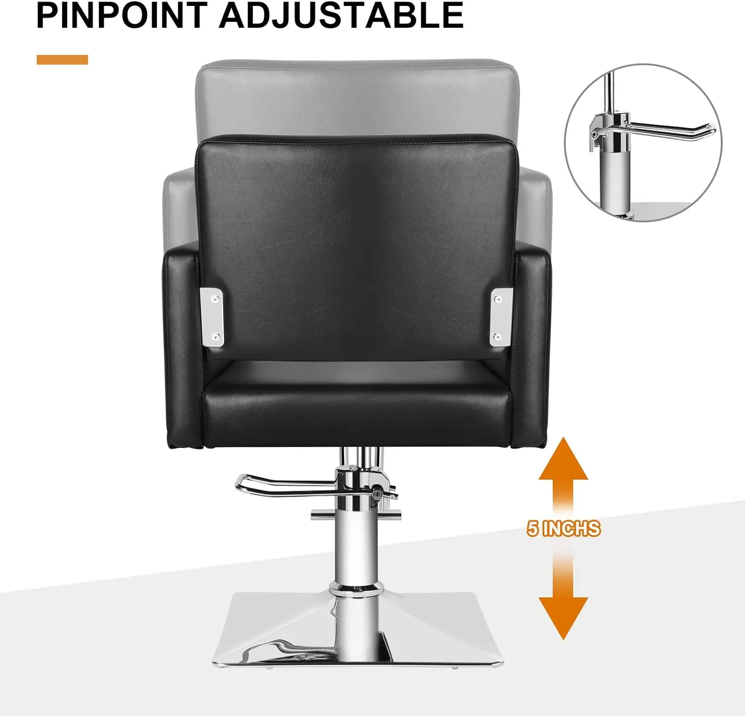 Soft Comfortable Beauty Pink Black Golden Hydraulic Pump Styling Salon Chair for Hair Stylist