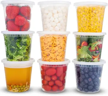 24OZ Microwave Safe Disposable Restaurant Container Plastic Takeout Takeaway Heatable Deli Lunch Box 24 oz Plastic Disposable