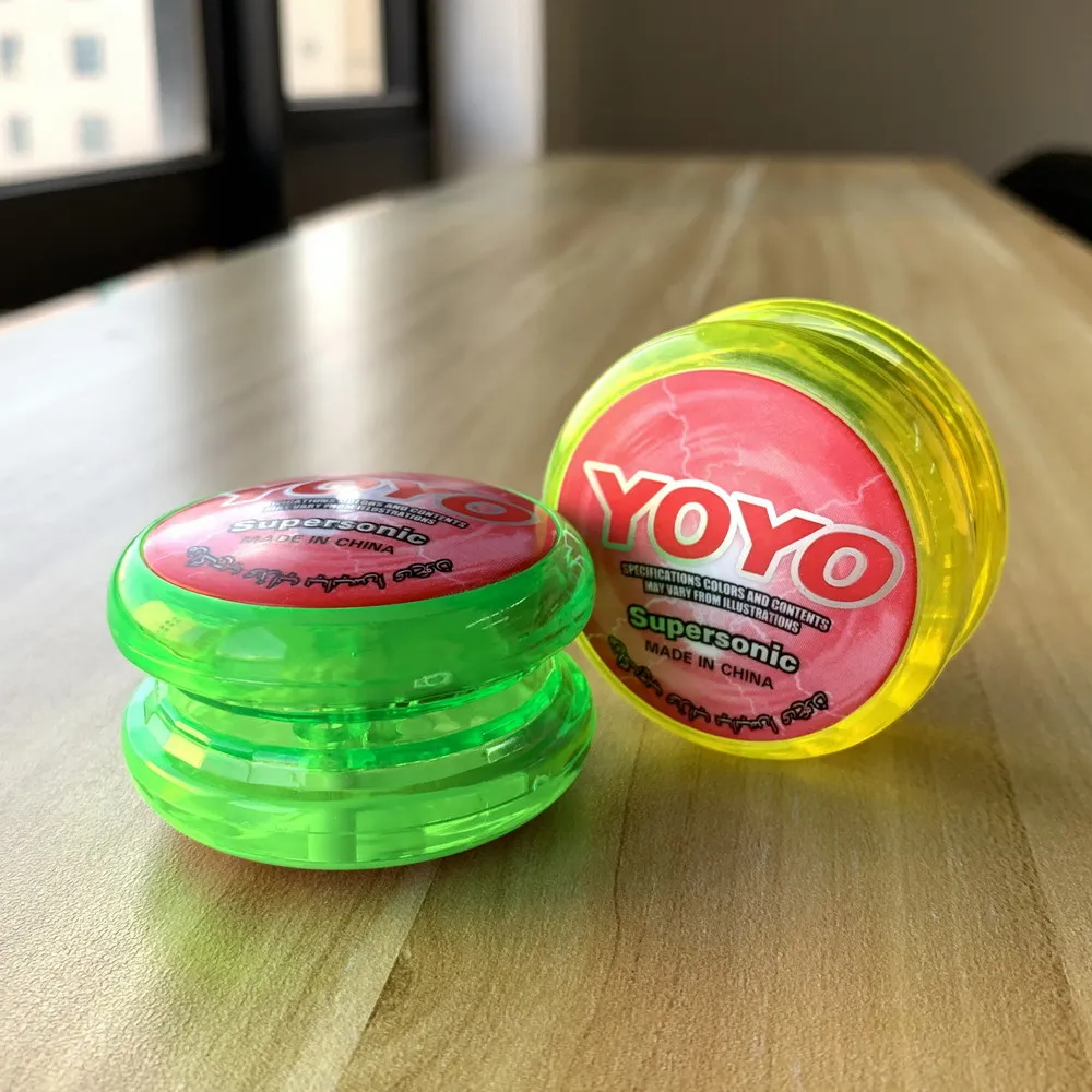 Производитель оптовая продажа дешевые классические пластиковые светящиеся подшипники чувствительный зеленый мини-йо шар мигающий светящийся светодиодный йо-йо игрушка