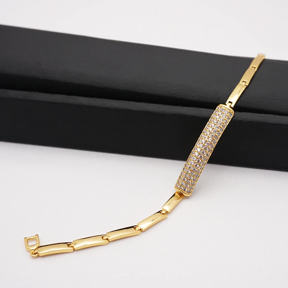 22k Gold Designer Stylish Bracelet Men's exclusive 916% casting CZ bracelets  37 | eBay