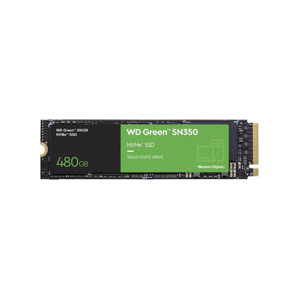 W D Green SN350 NVMe 2280 480GB PCI-Express Internal Solid State  Drive WDS480G2G0C - Main Image