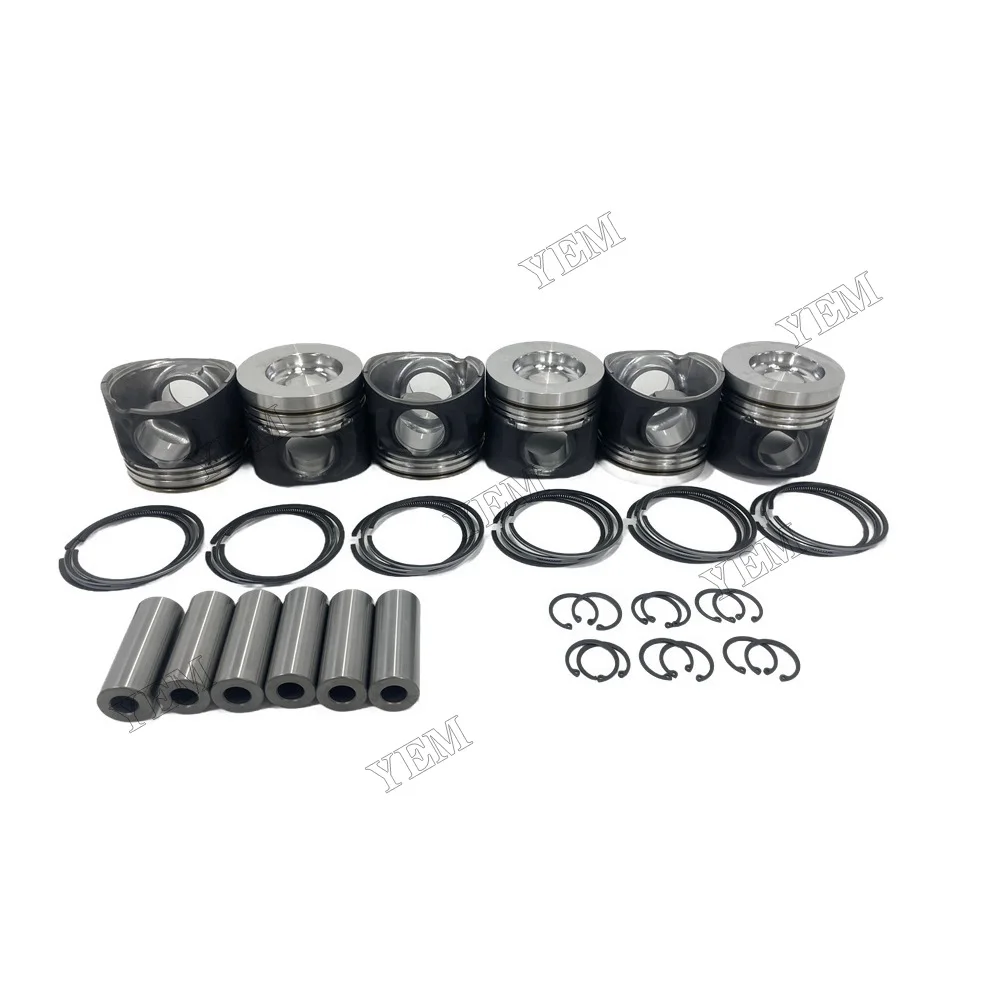 Cylinder Pistons and Rings Set Compatible for Deutz BF6M2012s OEM Engine Parts 2