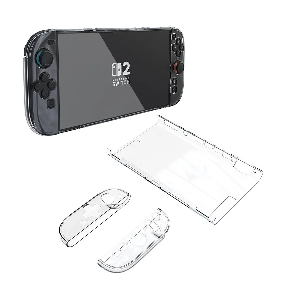 product laudtec protective case for nintendo hard case for switch 2 case clear back cover skin shell for switch lite accessories-8