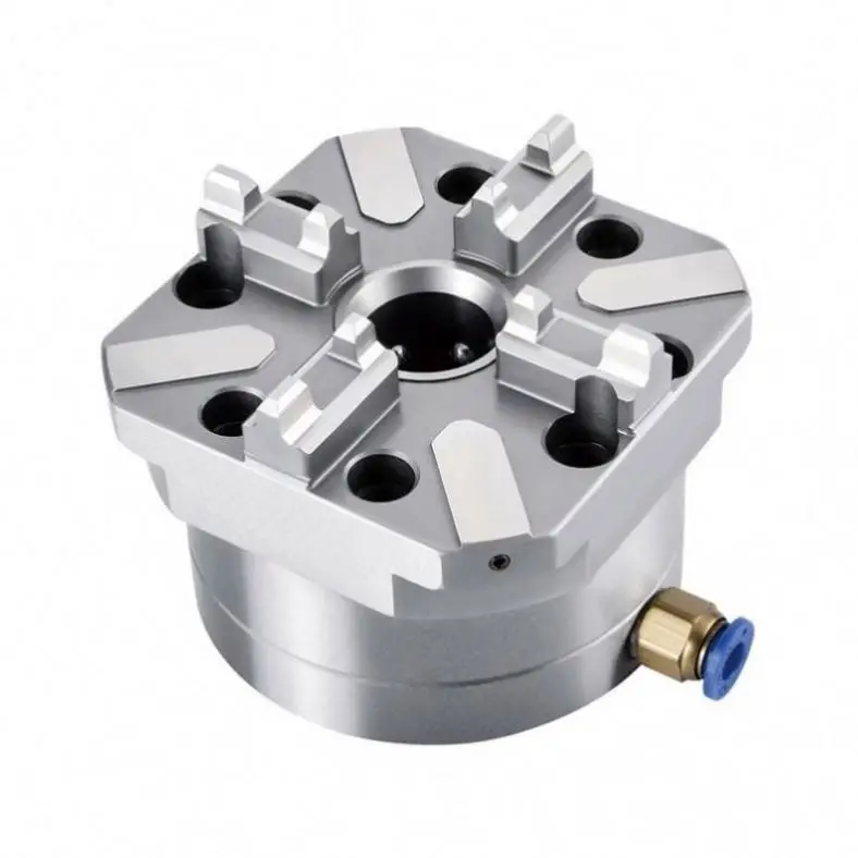 TEBAK Fixture Cnc Okuma Lathe Pneumatic Fixture 4 Jaw Chuck Precision 80*80 mm Pneumatic Auto Chuck for Machining Center
