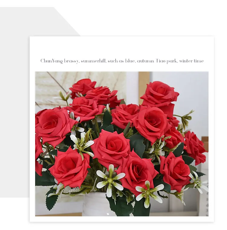 New Arrival Colorful Silk Large Artificial Flower Wholesale Artificial