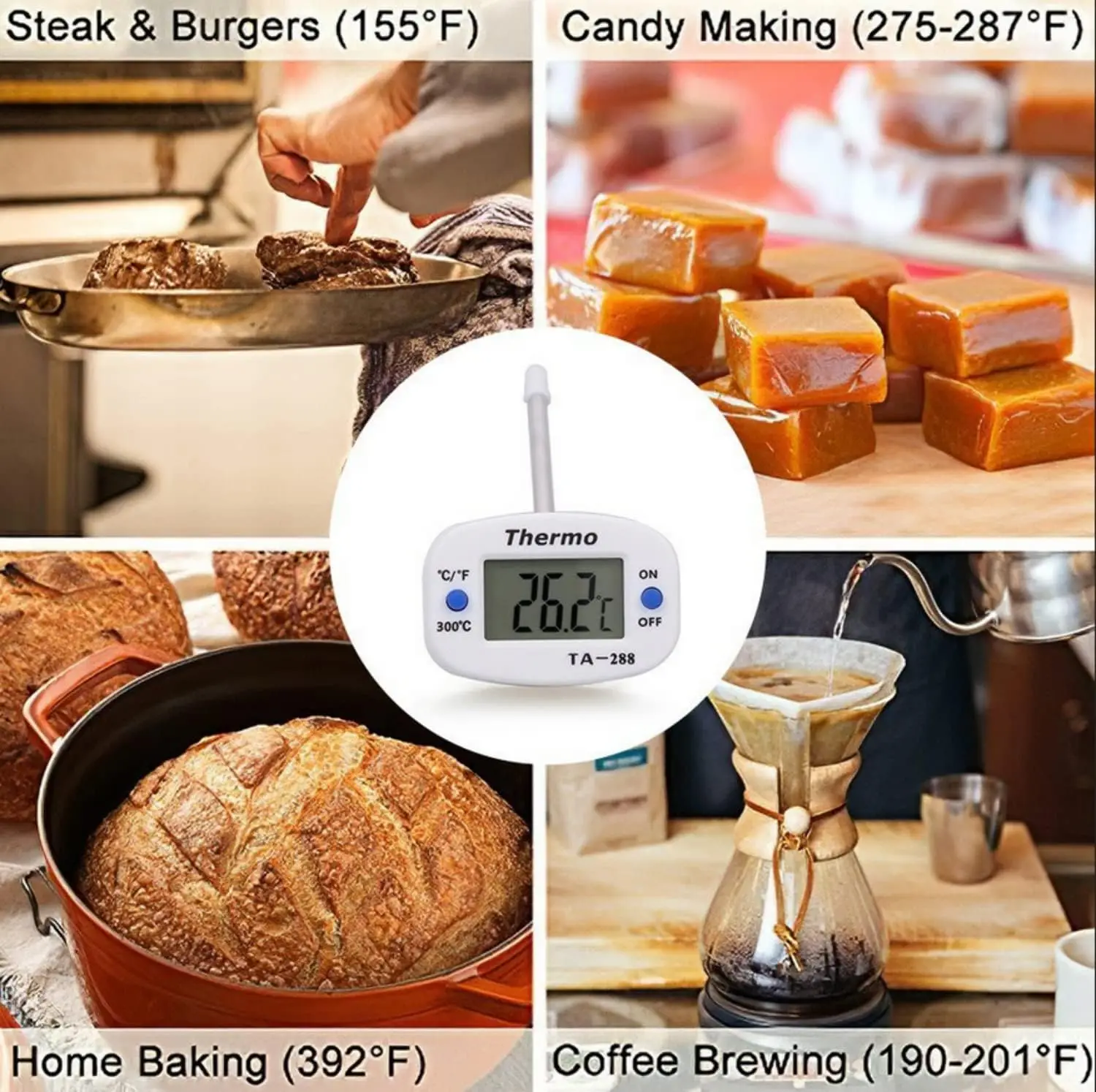 Low Price Food Thermometer Digital LCD Food BBQ Meat Chocolate Oven Cooking Probe Kitchen Thermometer
