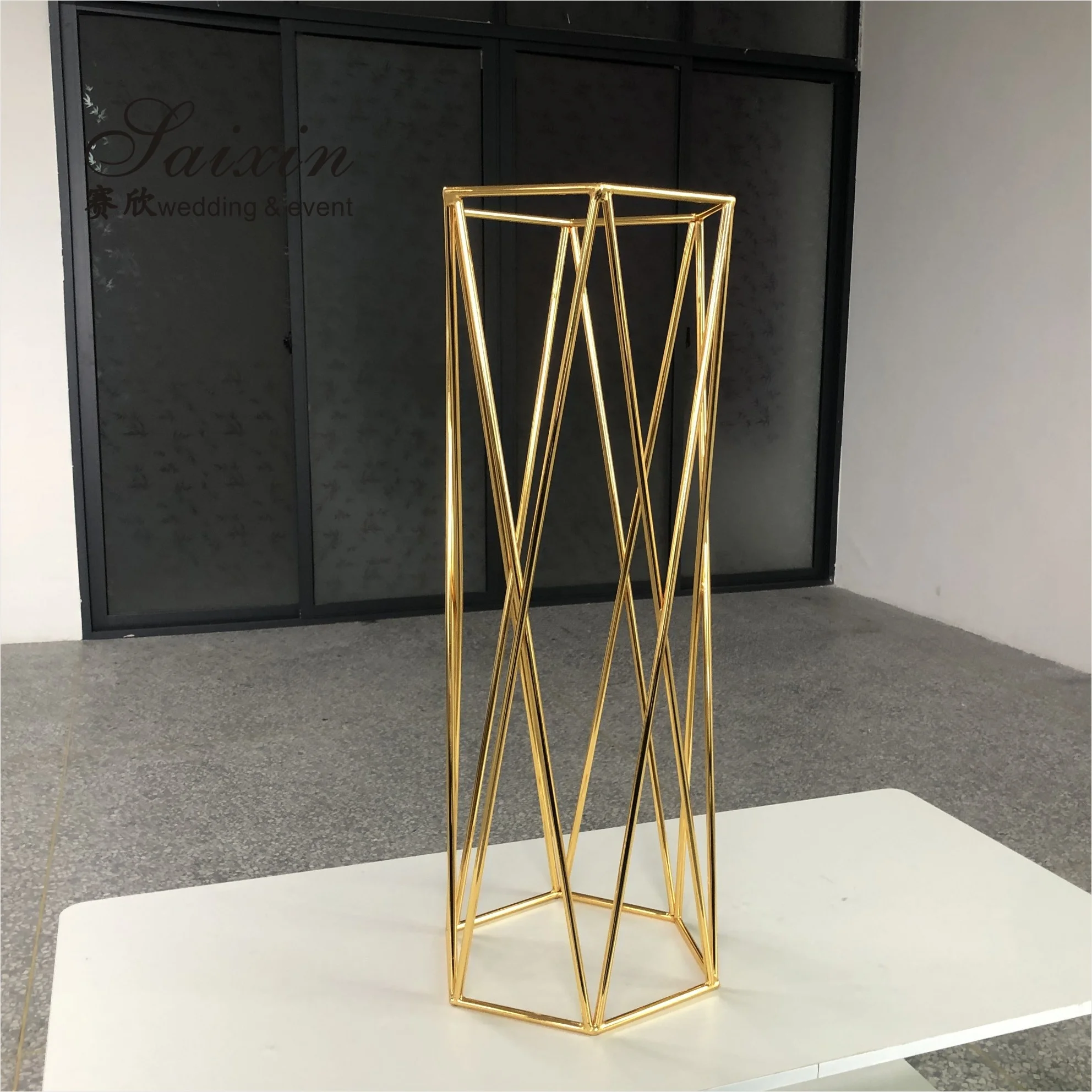 金植木鉢スタンド金属製ウェディングセンター用工場割引販売