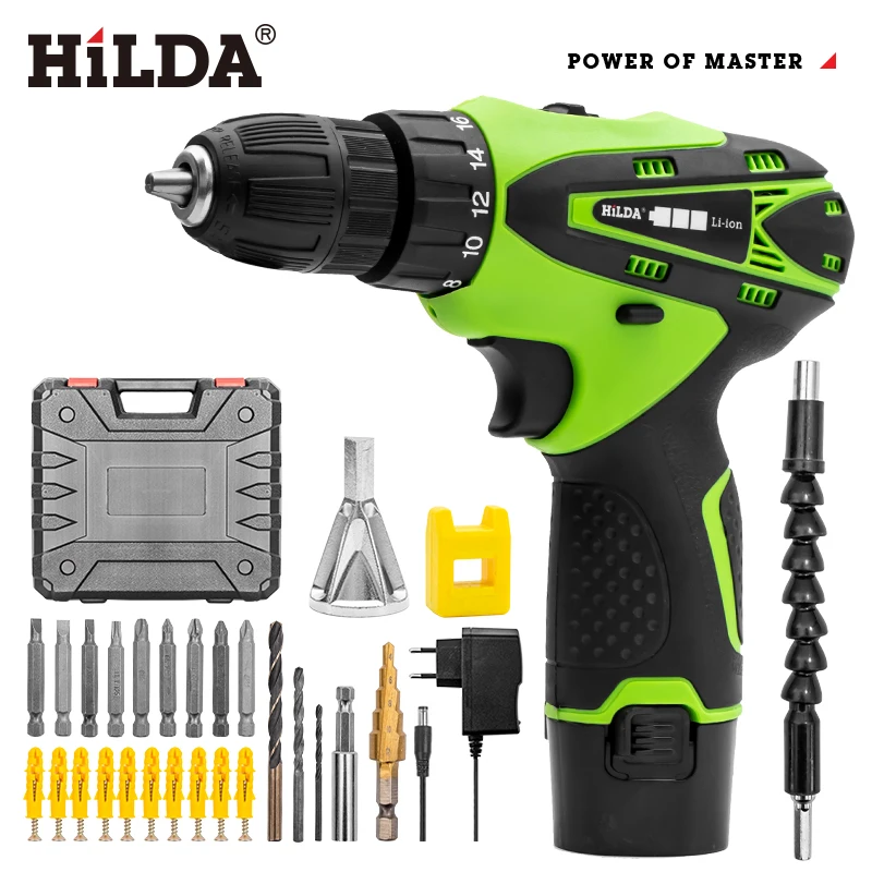 12V Multifunctional Power Tools Mini Lithium Battery Chargeable Electric Cordless Drill Kits
