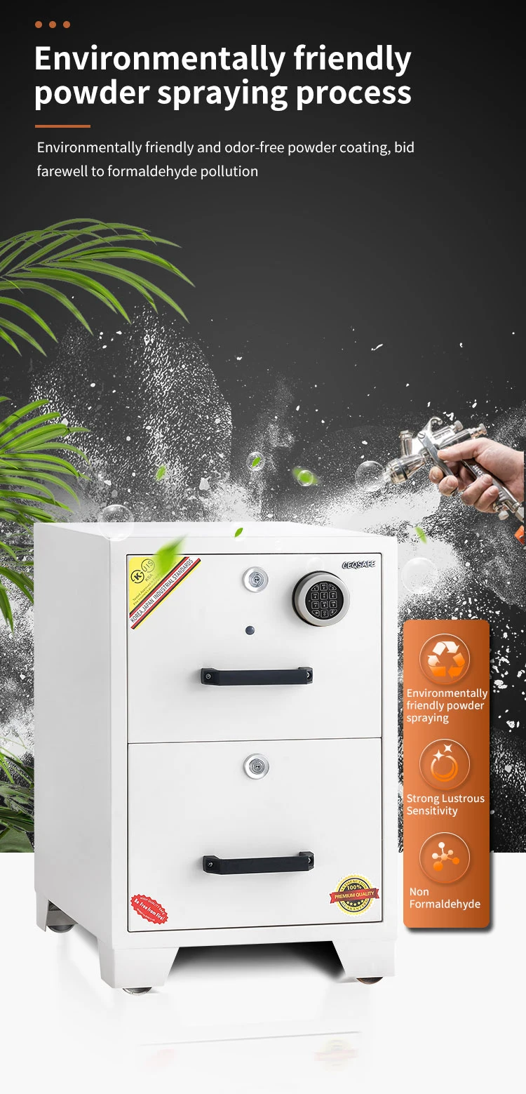 CEQSAFE High-end Fire Proof Safe Two Drawers Resistant Fire Filing Cabinets factory