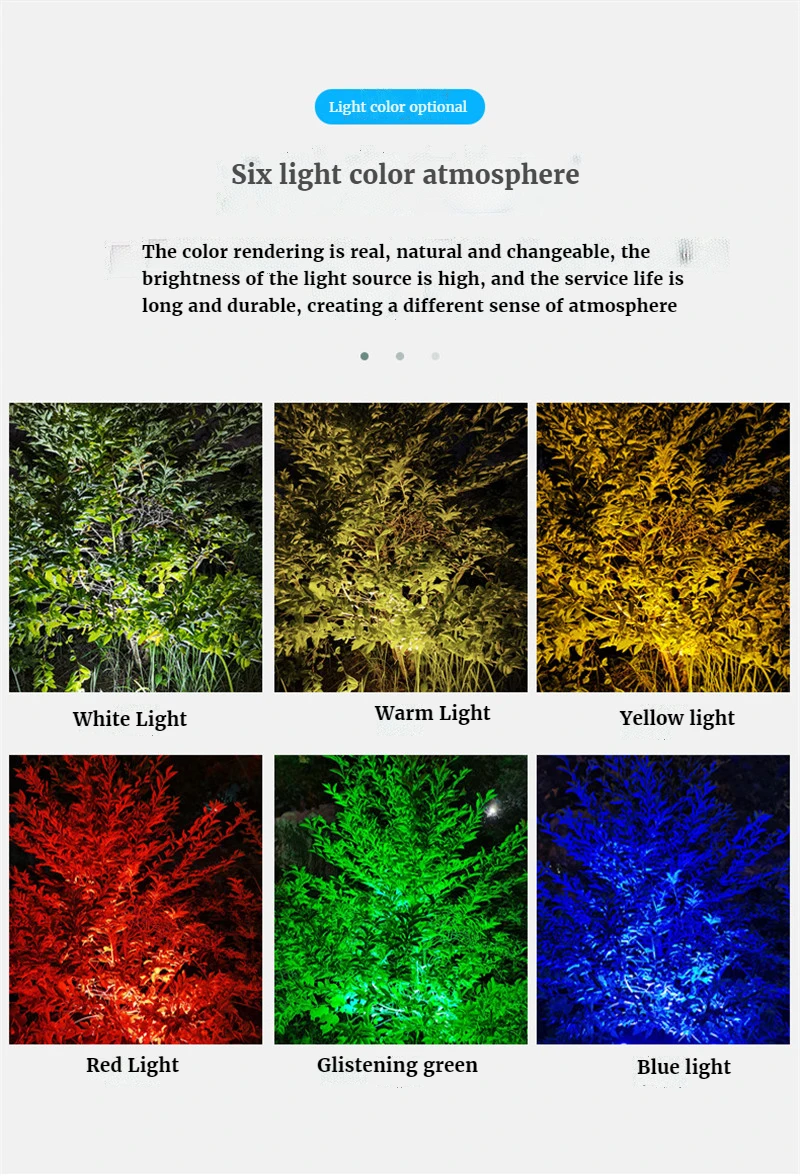 Full Color Waterproof Exterior Wall Floodlight 36w Colorful Tree Light Decoration RGB Outdoor Garden Landscape Spotlight