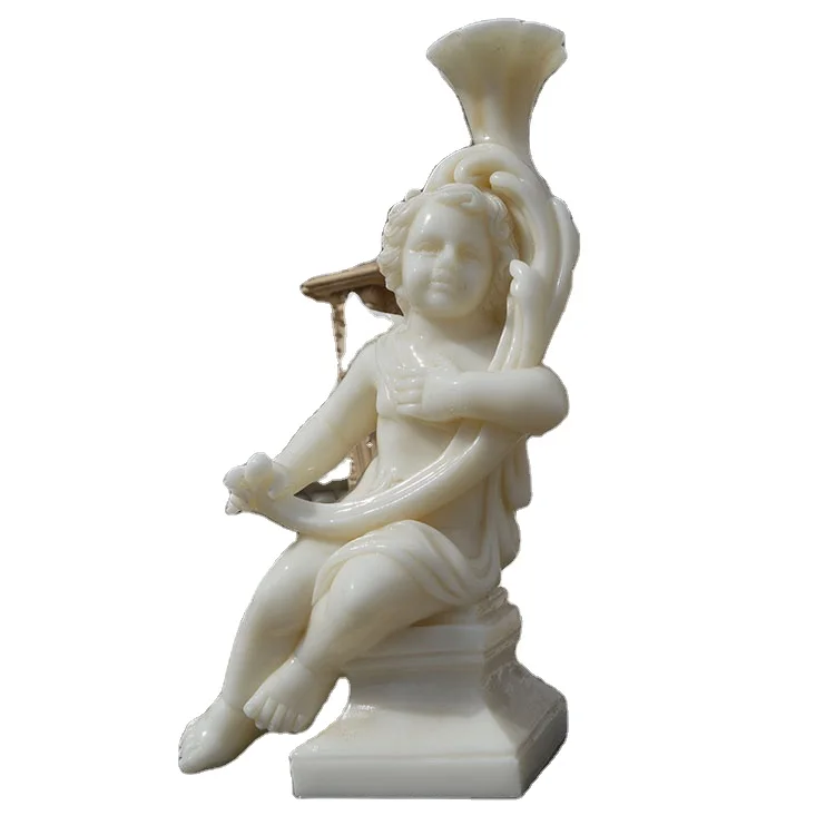 Natural White Marble Cherub Angel Skulpture Outdoor Figure Statue Price
