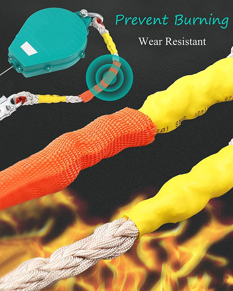 Steel Wire Rope 23ft Fall Protection 330lbs Fall Arrester Self Retracting Lifeline Body Safety Harness Harness Safety