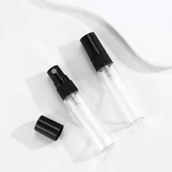 Wholesale 10ml 5ml 3ml Mini Round Glass Perfume Bottles With Pump Sprayer Fancy Test Spray Perfume Containers