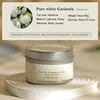 Caja de Hierro Plata Aromaterapia/Blanco Gardenia-Cera 80g