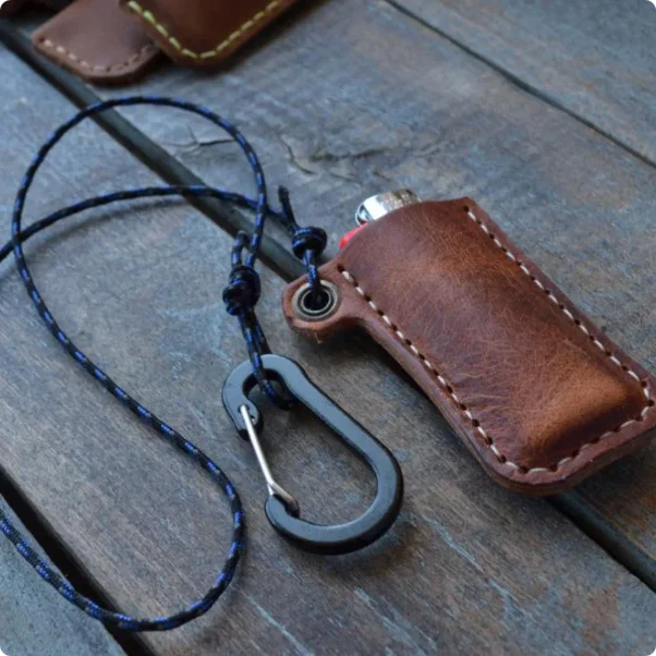 Pochette Cuir PU Pour Briquet – Étui Portable Avec Boucle Magnétique, Doublure Anti-rayures, Poche Ceinture