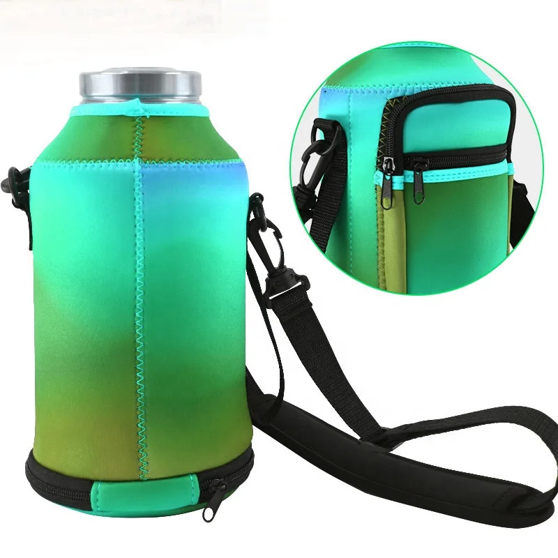 Tumbler Carrier Holder with Shoulder Strap,Cup Sleeve Carrying Pouch Bag  Neoprene Water Bottle Case Holder Carrier Water Bottle Carrier with Strap  Portable Neoprene Sleeve Water Bottles Cup Pouch 