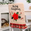 Big Red Flower linen chair cover