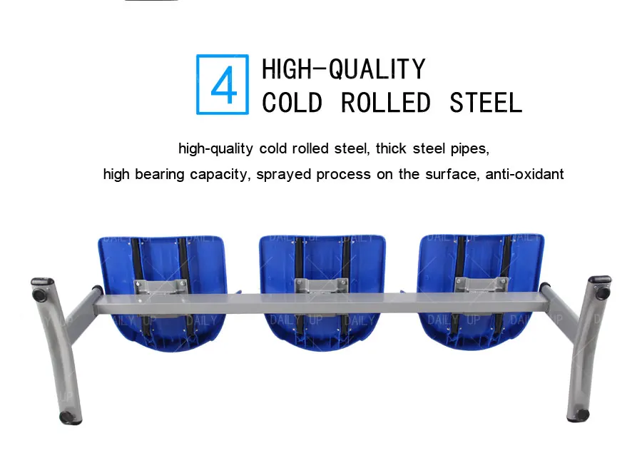 Factory Wholesale Waiting Chair Set High Quality Metal Frame Airport Waiting Bench For Public Area School And Hospital Clinic