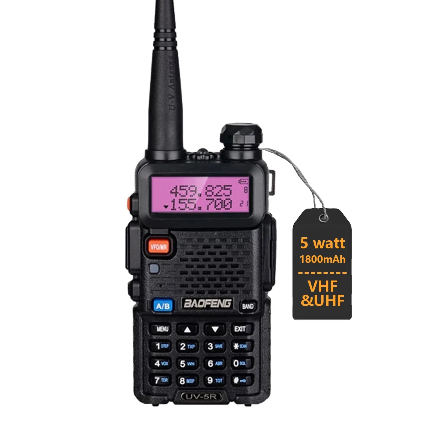 Boafeng Original Two Way Radio Uv-5r 5w/8w Handheld Radio 1800mAh Long Range Radio Vhf Baofeng UV 5R Walkie Talkie