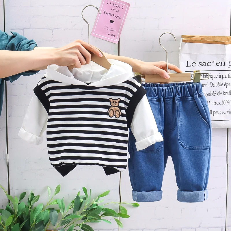 2022 Spring Autumn Little Boy Clothes Kids Boutique Clothing Long