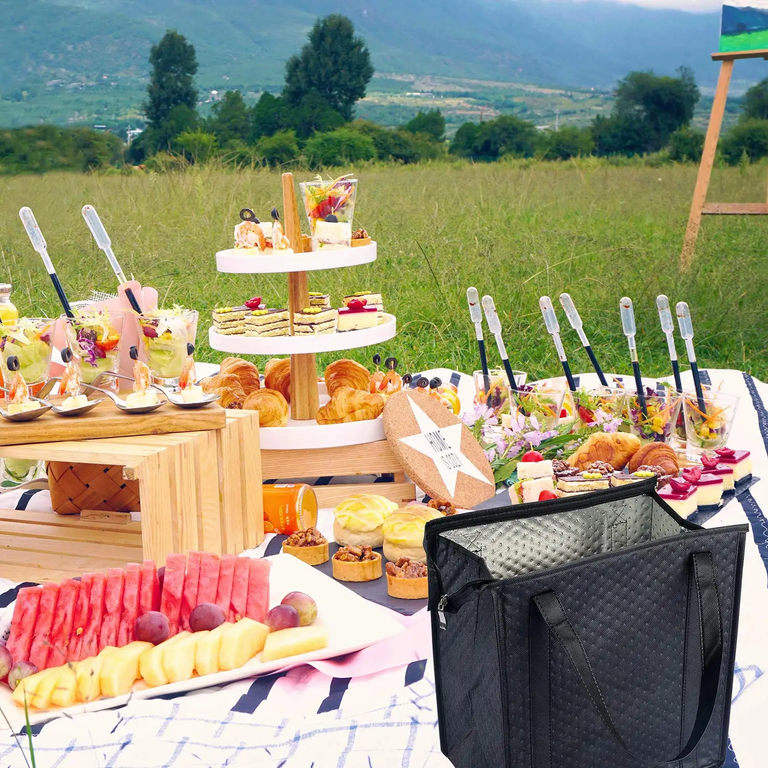 Customized Insulated Thermal Bag Cooler Lunch Bag for Food Waterproof Eco-friendly Lunch Bag manufacture