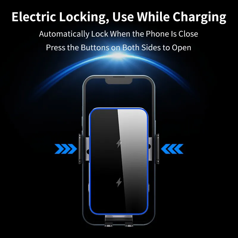 Factory Direct Sales High Quality Double Coil Wireless Car Charger Vent Bracket Wireless Charger for Mobile Phone