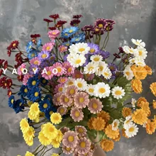 Wholesale Small Wildflower Table Asteroid Silk Flower Simulation Chamomile Garden Daisy Soft artificial Chrysanthemum Bridal