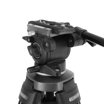 E-IMAGE EK630 Professional 66-Inch 75mm 170cm Bowl Size Camera Video Fluid Head LED Ring Light Tripod detail image