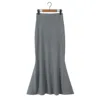 gray midi skirt