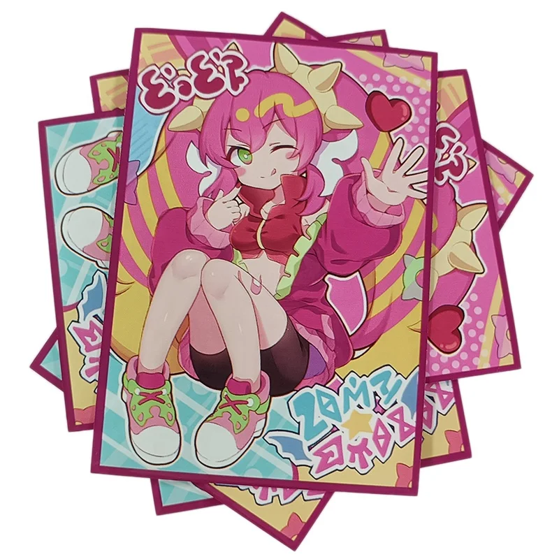 Yuantuo Art Print Card Sleeves Custom Printed Yugioh Tcg Sexy Anime Trading Game Cards Sleeve