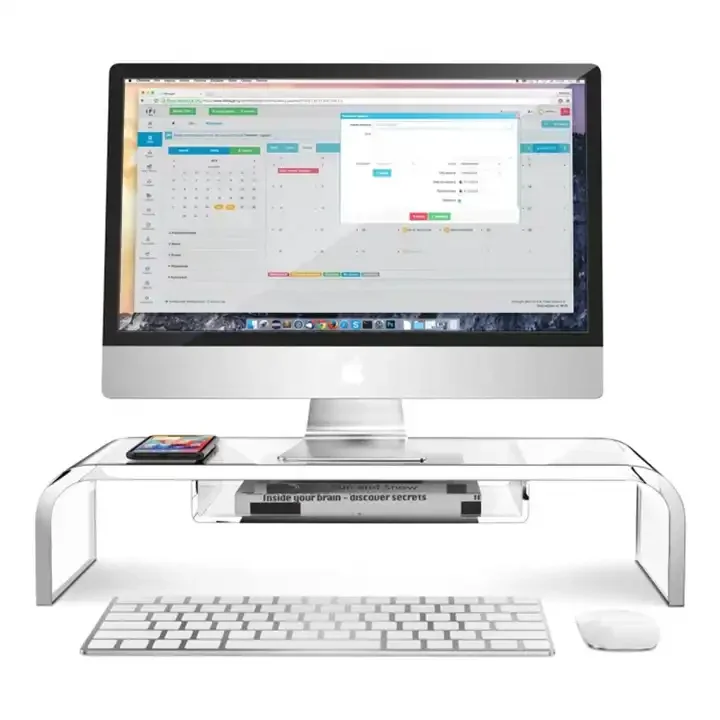 Mua Acrylic Monitor Stand 2 Tier, Computer Monitor Stand Riser For IMac Pc Desktop Laptop Tv Screen Printer With Sturdy Platform Transparent Ergonomic Monitor Stand For Home And Office B092hl7ryr