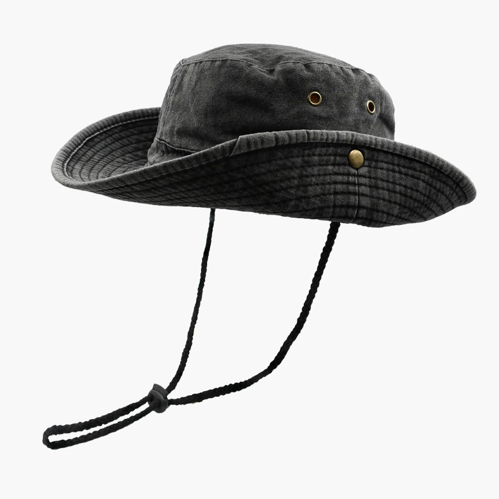Oem Oversize Cowboy Bucket Hat With String Vintage Cotton Denim ...