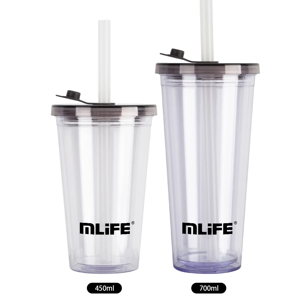 2025 Latest Customized OEM Logo Printed Bulk Sport Tumbler Double Wall Travel Mug for Coffee Tea Modern Design Plastic Hot