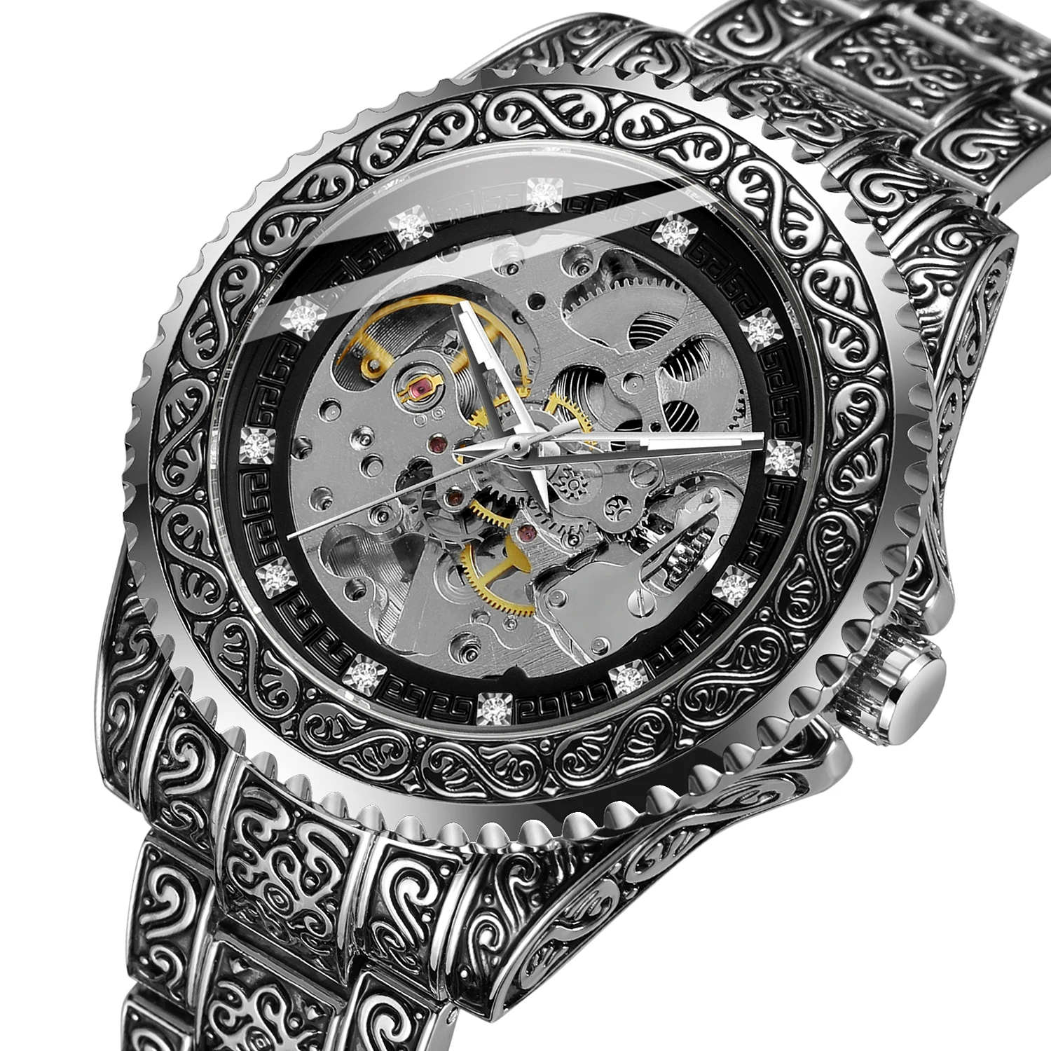 Forsining Popular Design Automatic Skeleton Mechanical Watch